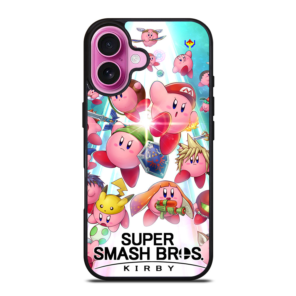 KIRBY SUPER SMASH BROS GAME 3 iPhone 16 Plus Case Cover