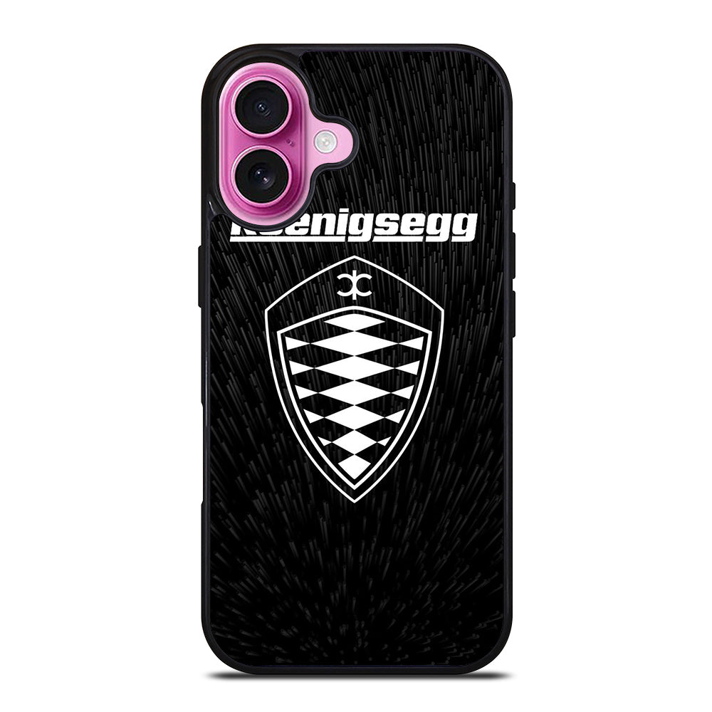 KOENIGSEGG LOGO BLACK iPhone 16 Plus Case Cover