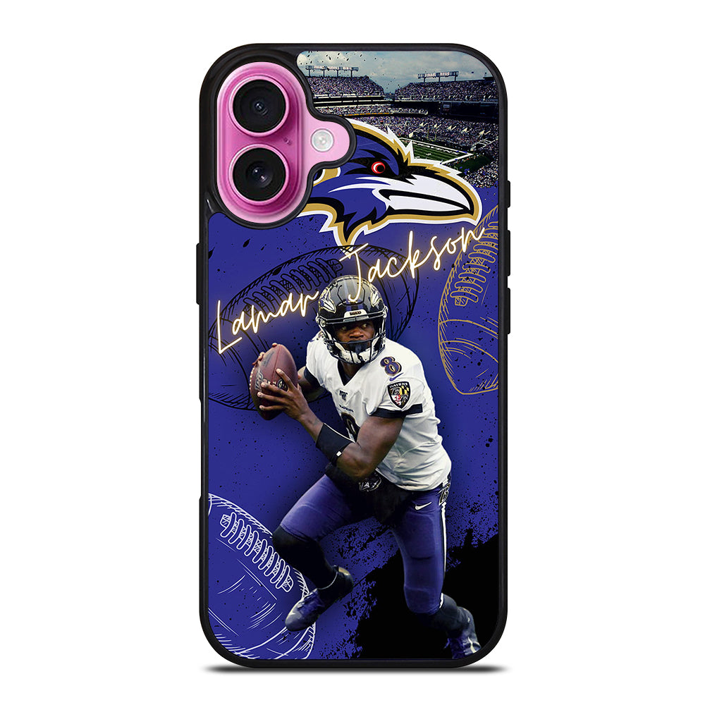 LAMAR JACKSON RAVENS FOOTBALL 3 iPhone 16 Plus Case Cover
