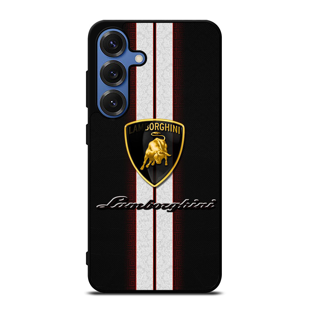 LAMBORGHINI WHITE STRIPE LOGO Samsung Galaxy S25 Case Cover