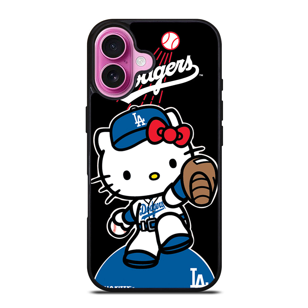 la dodgers phone case LA DODGERS HELLO KITTY MLB 3 iPhone 16 Plus Case Cover – casecentro