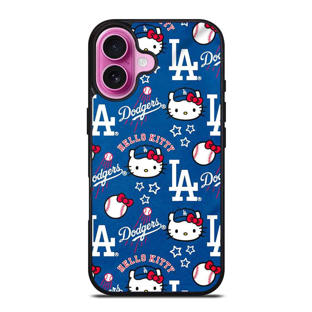 LA DODGERS HELLO KITTY PATTERN iPhone 16 Plus Case Cover