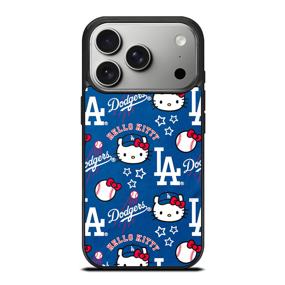 LA DODGERS HELLO KITTY PATTERN iPhone 17 Pro Case Cover