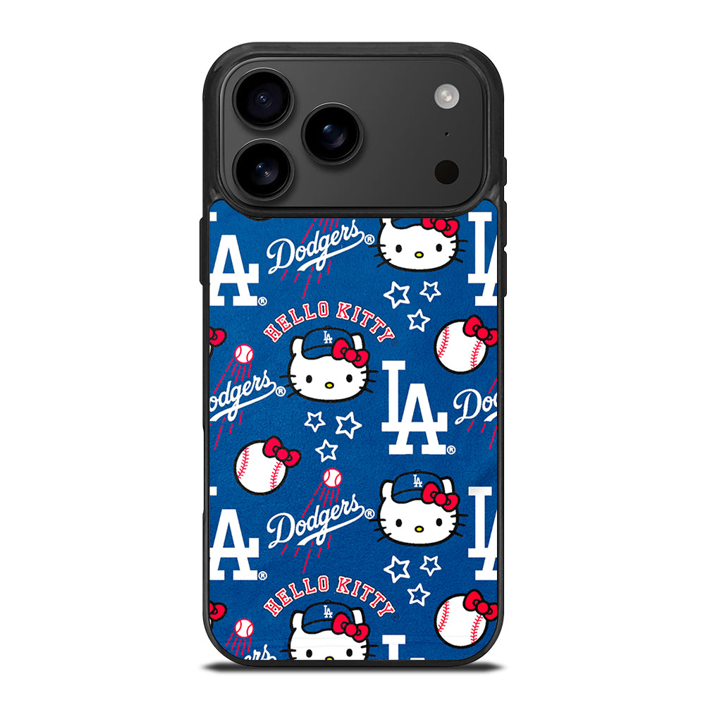 LA DODGERS HELLO KITTY PATTERN iPhone 17 Pro Max Case Cover