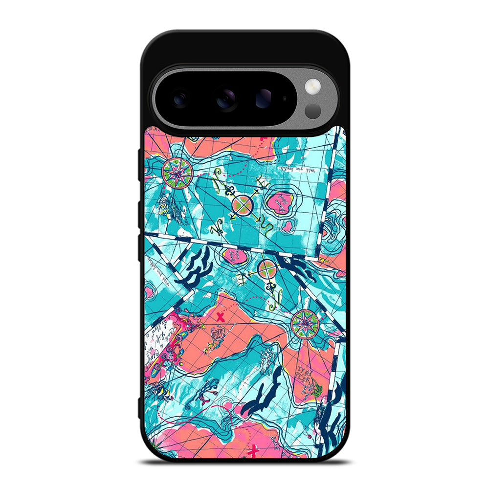 LILLY PULITZER WORLD MAPS Google Pixel 9 Pro XL Case Cover