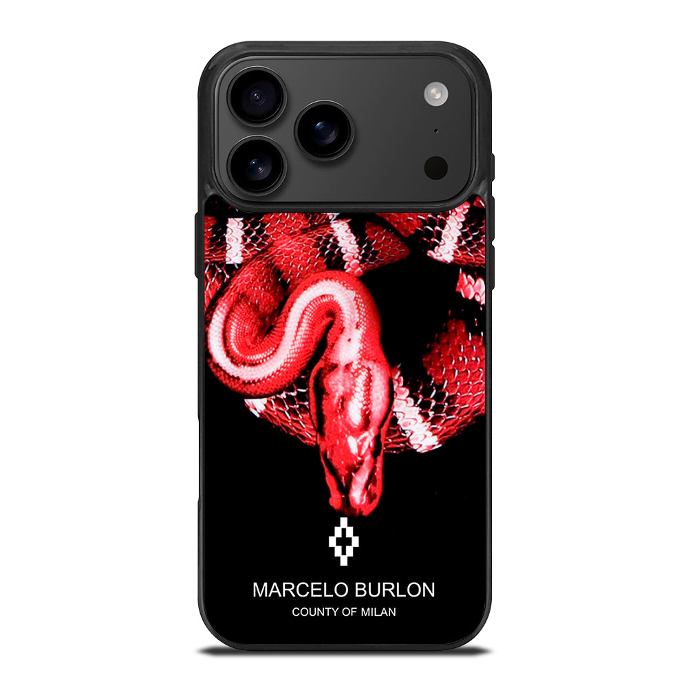 MARCELO BURLON SNAKE RED iPhone 17 Pro Max Case Cover