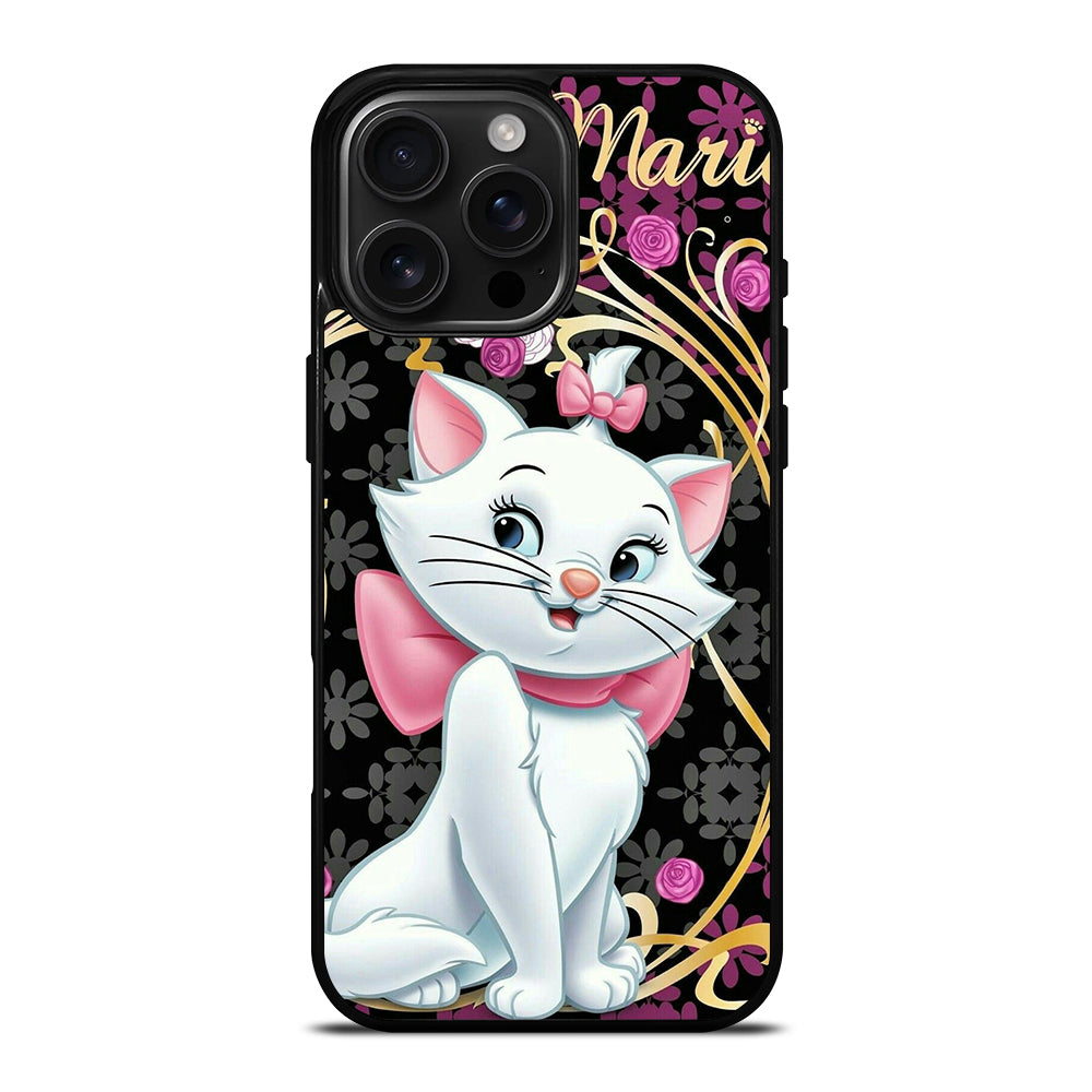 MARIE THE ARISTOCATS CAT FLORAL CARTOON iPhone 16 Pro Max Case Cover
