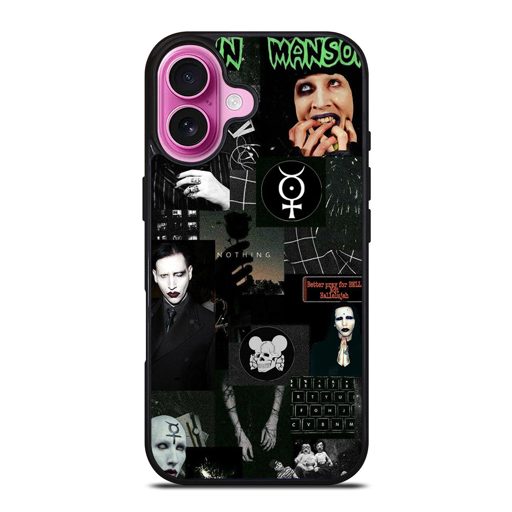 MARILYN MANSON COLLAGE iPhone 16 Plus Case Cover