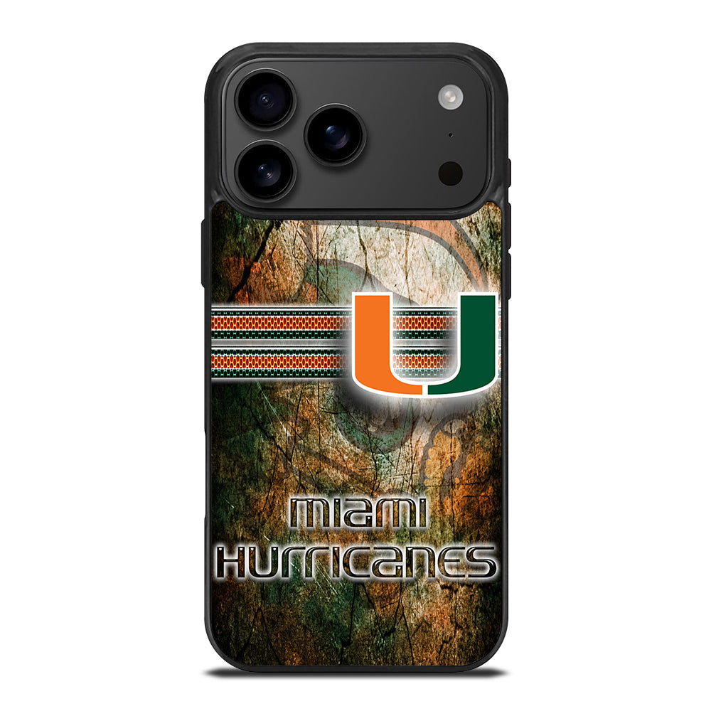 MIAMI HURRICANES NFL 3 iPhone 17 Pro Max Case Cover
