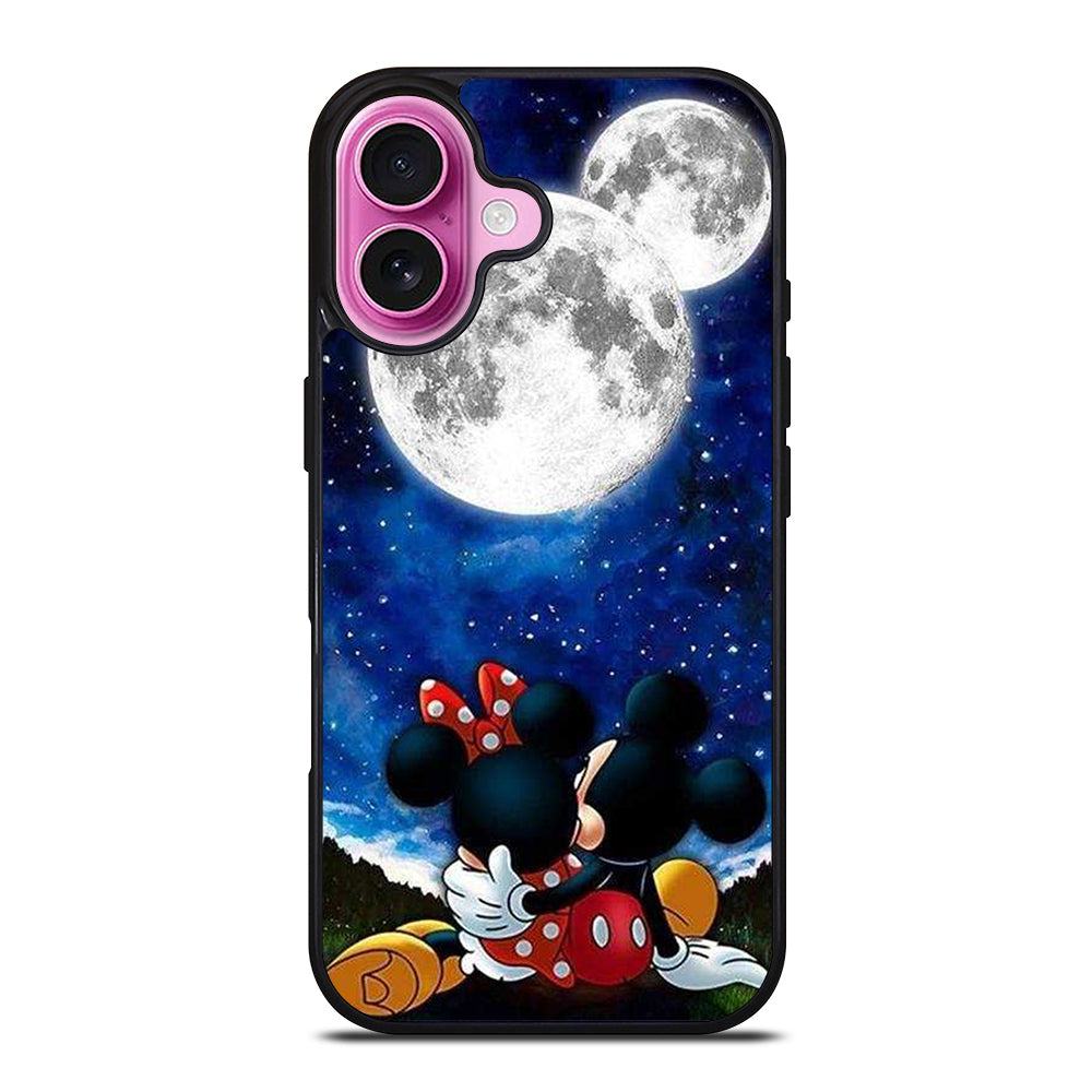 MICKEY AND MINNIE MOUSE MOON iPhone 16 Plus Case Cover