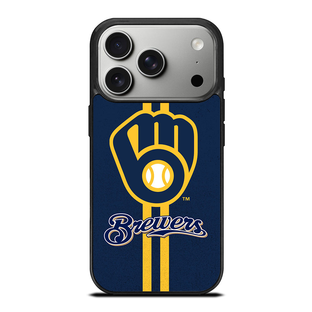 MILWAUKEE BREWERS STRIPE LOGO iPhone 17 Pro Case Cover