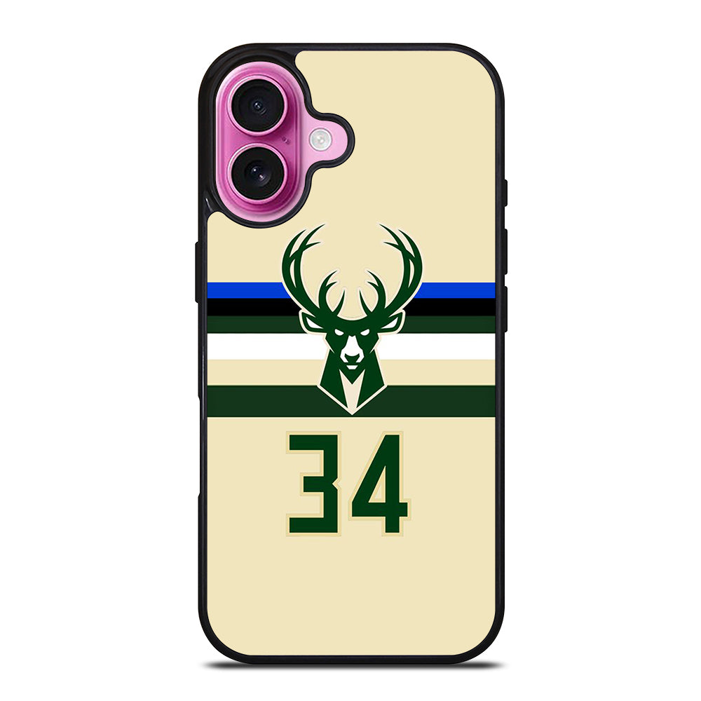 MILWAUKEE BUCKS JERSEY iPhone 16 Plus Case Cover