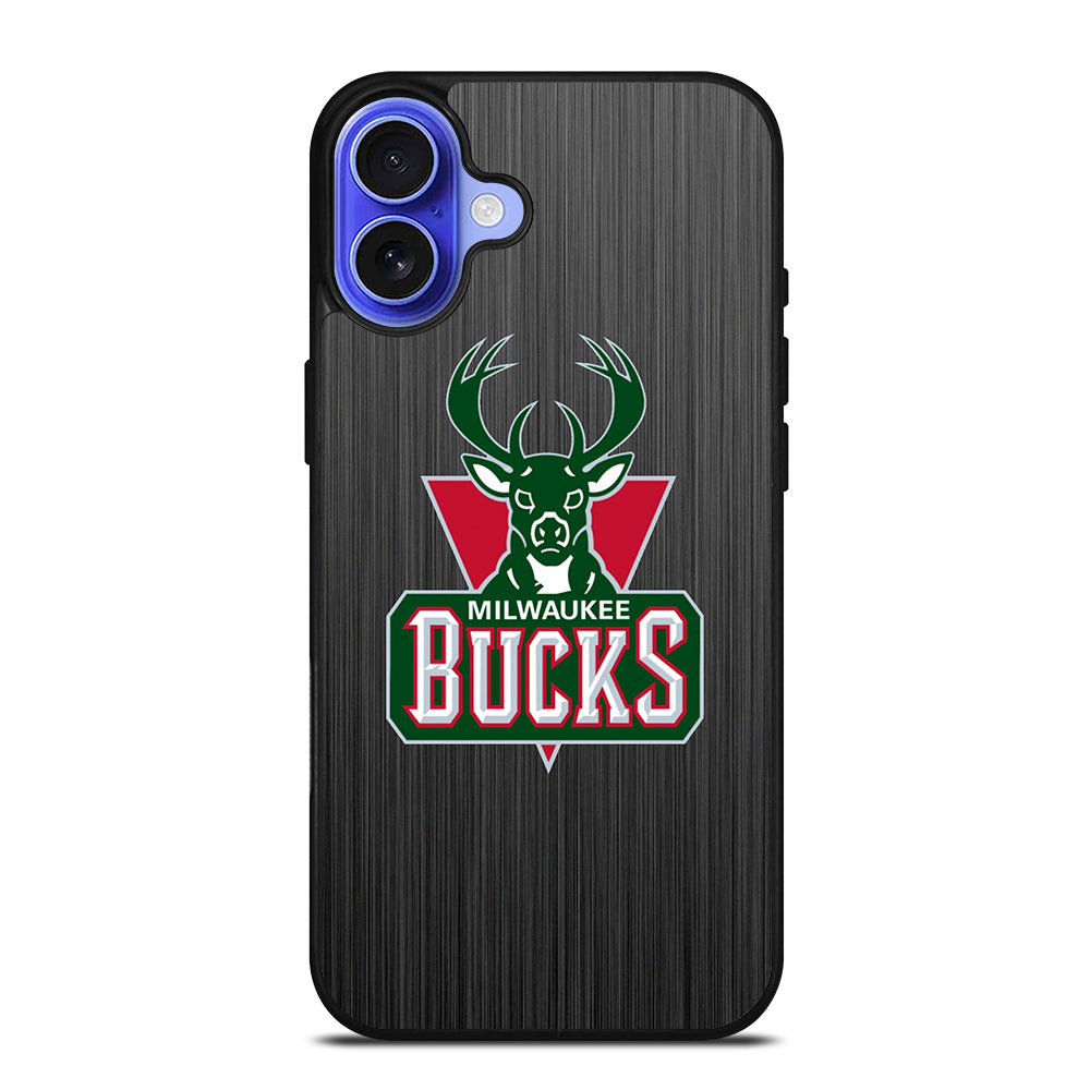 MILWAUKEE BUCKS METAL LOGO iPhone 16 Case Cover