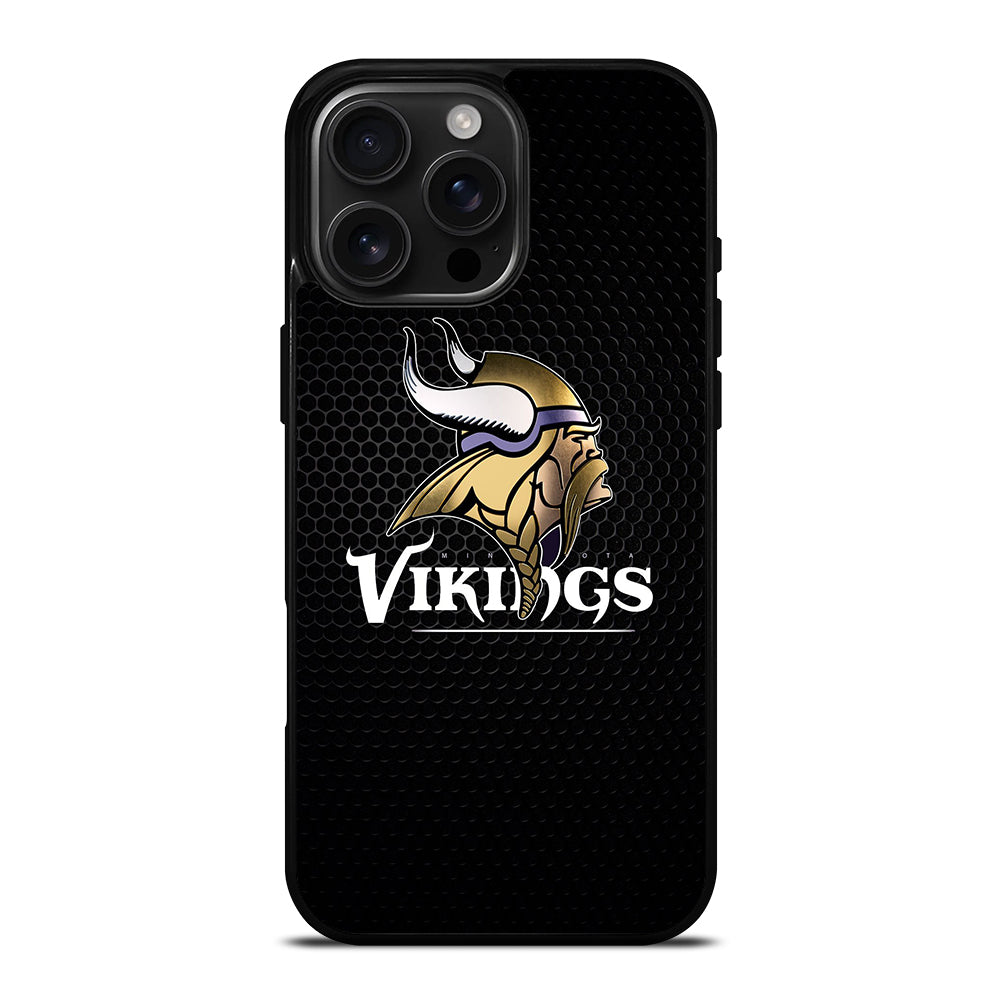 MINNESOTA VIKINGS METAL LOGO iPhone 16 Pro Max Case Cover