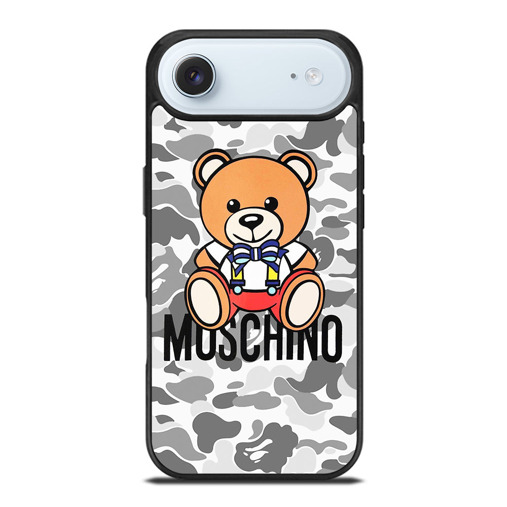 MOSCHINO TEDDY BEAR BAPE CAMO iPhone Air Case Cover