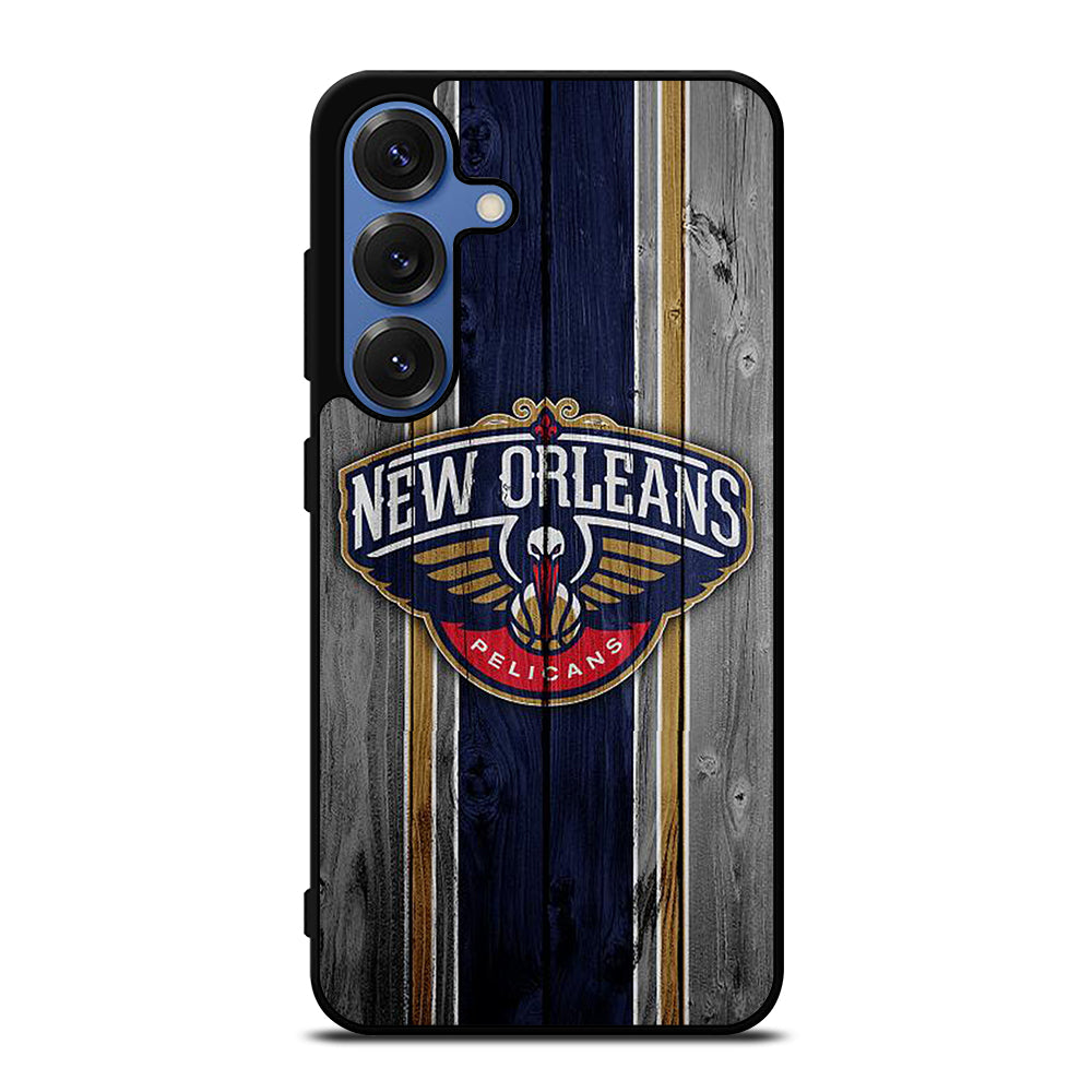 NEW ORLEANS PELICANS WOODEN LOGO Samsung Galaxy S25 Case Cover