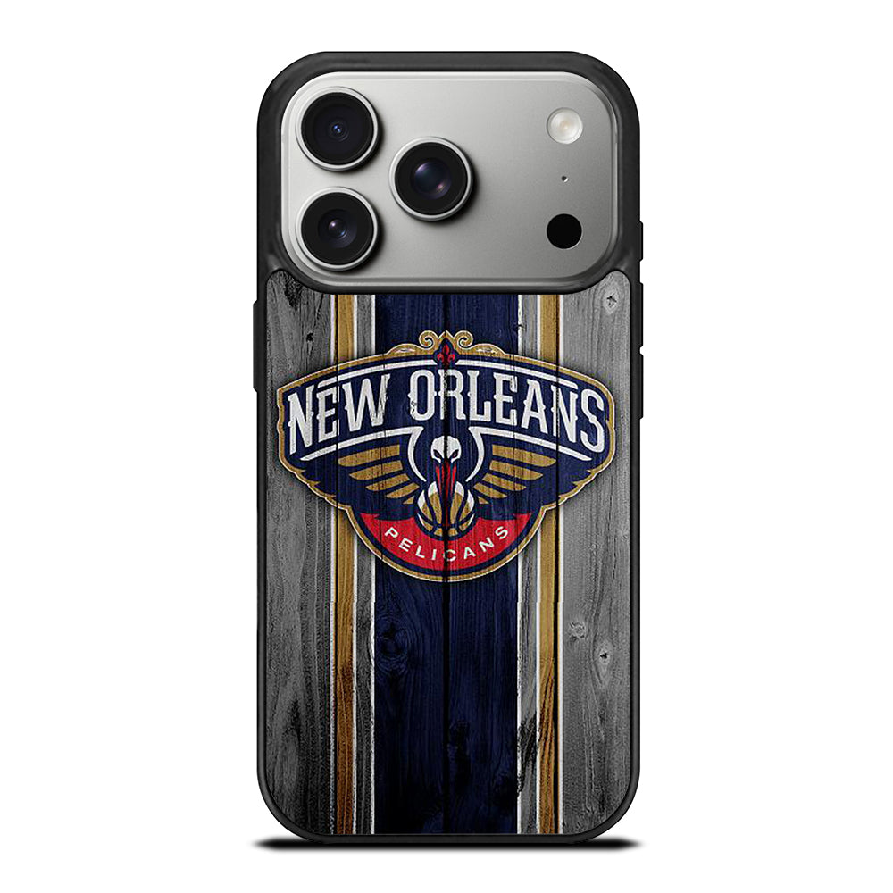 NEW ORLEANS PELICANS WOODEN LOGO iPhone 17 Pro Case Cover