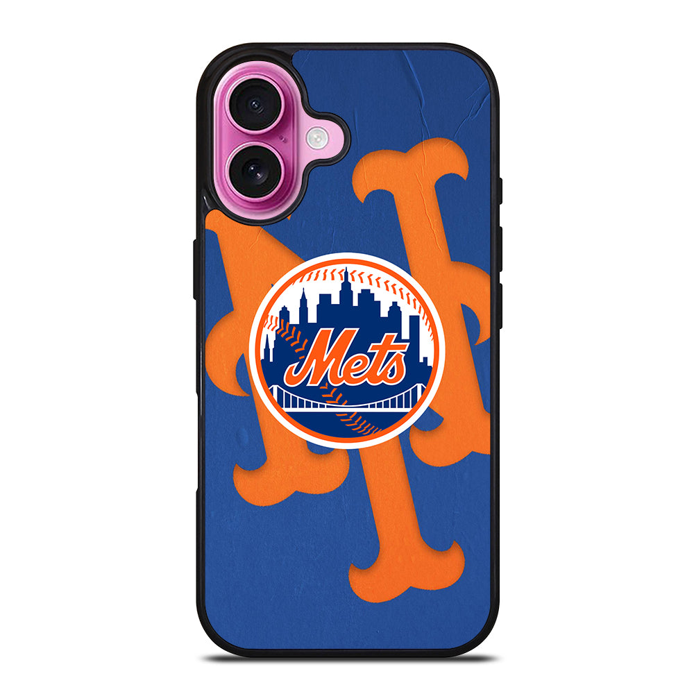 NEW YORK METS LOGO BASEBALL 1 iPhone 16 Plus Case Cover