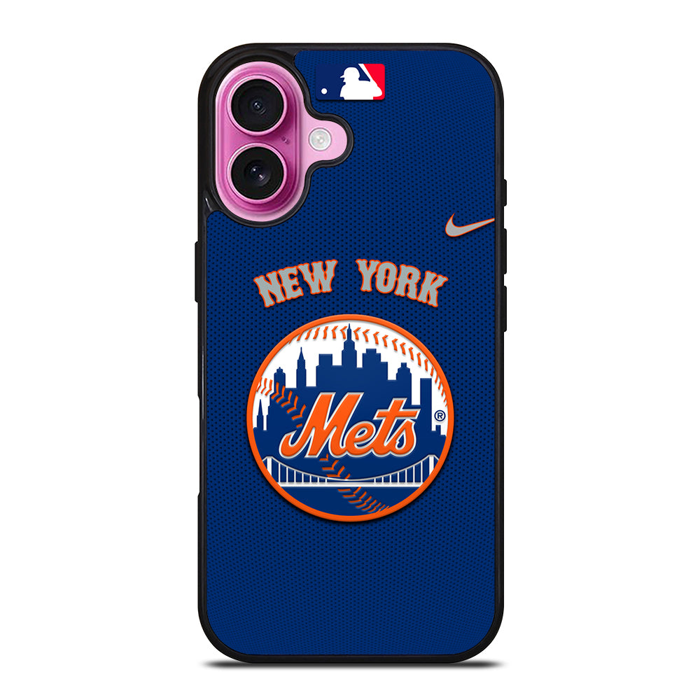 NEW YORK METS LOGO BASEBALL 3 iPhone 16 Plus Case Cover