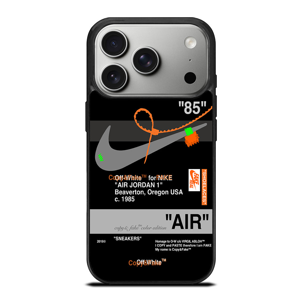 NIKE OFF WHITE AIR JORDAN 1 iPhone 17 Pro Case Cover