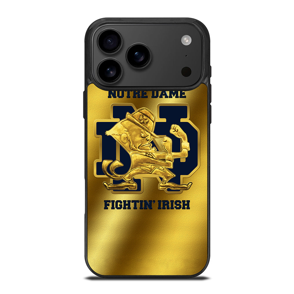 NOTRE DAME FIGHTING IRISH GOLD LOGO iPhone 17 Pro Max Case Cover