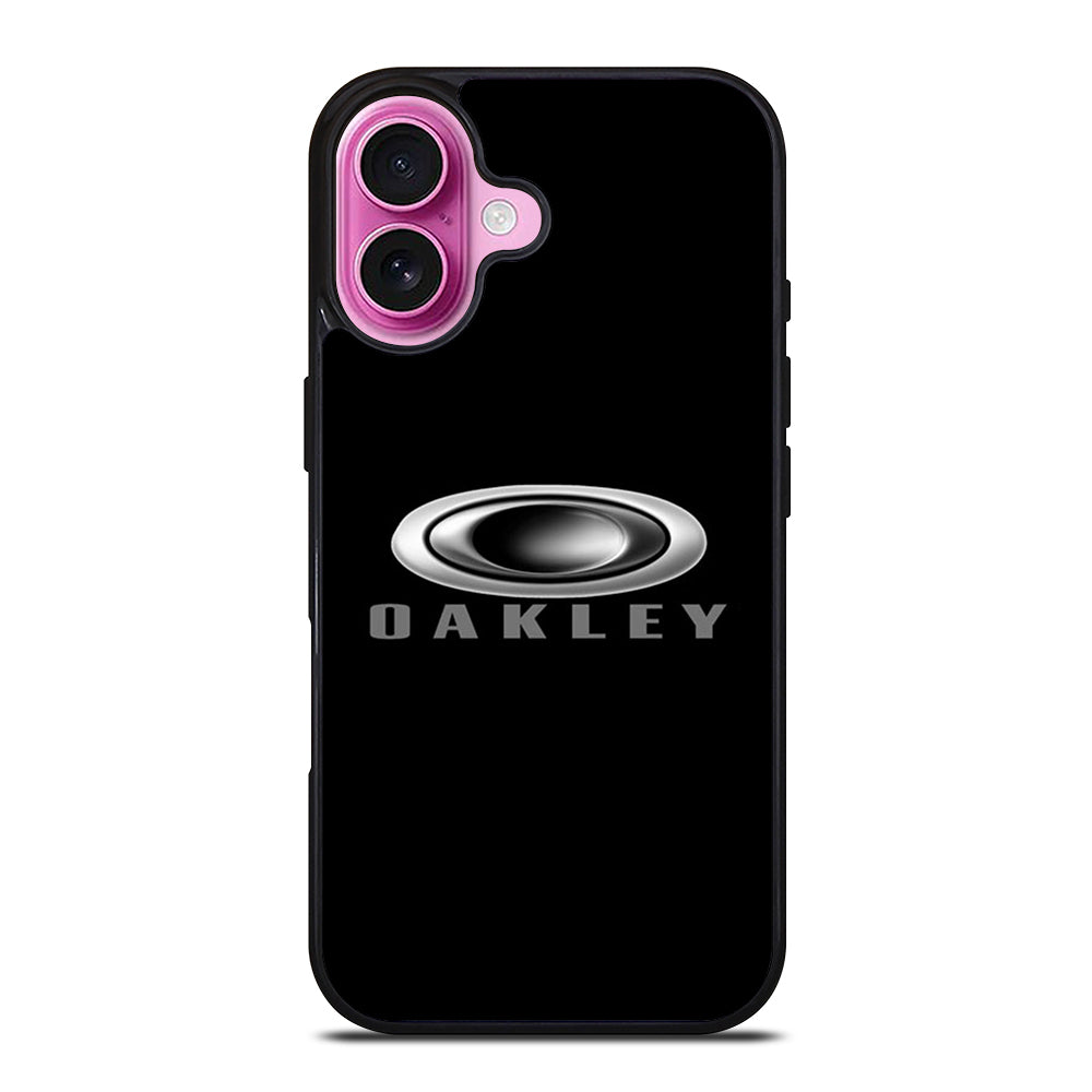 OAKLEY BLACK LOGO iPhone 16 Plus Case Cover