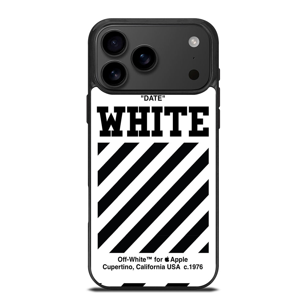 OFF WHITE BLACK STRIPE iPhone 17 Pro Max Case Cover
