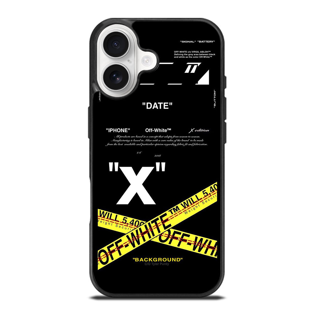OFF WHITE CROSS iPhone 17 Case Cover