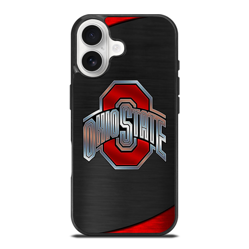 OHIO STATE BUCKEYES METAL LOGO iPhone 17 Case Cover