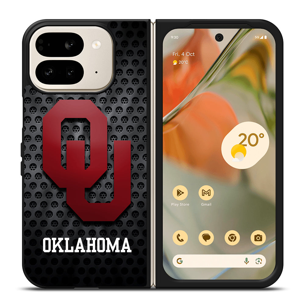 OKLAHOMA SOONERS NFL METAL LOGO Google Pixel 9 Pro Fold Case Cover