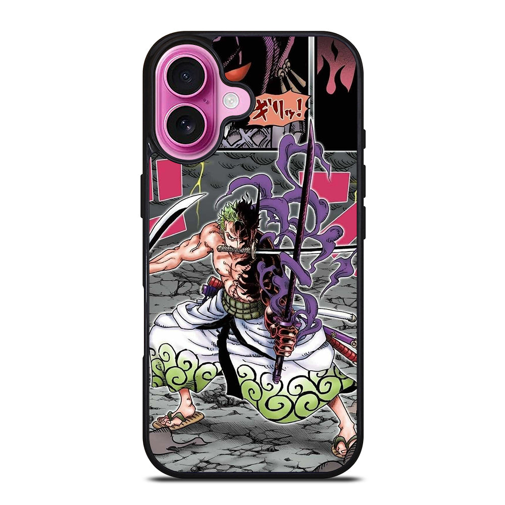 ONE PIECE RORONOA ZORO COMIC iPhone 16 Plus Case Cover