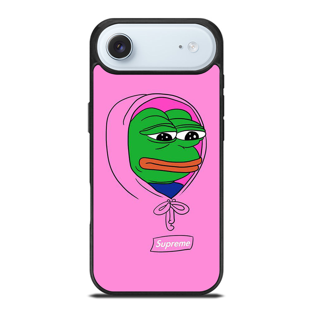 PEPE THE SMUG FROG PINK HOODIE iPhone Air Case Cover