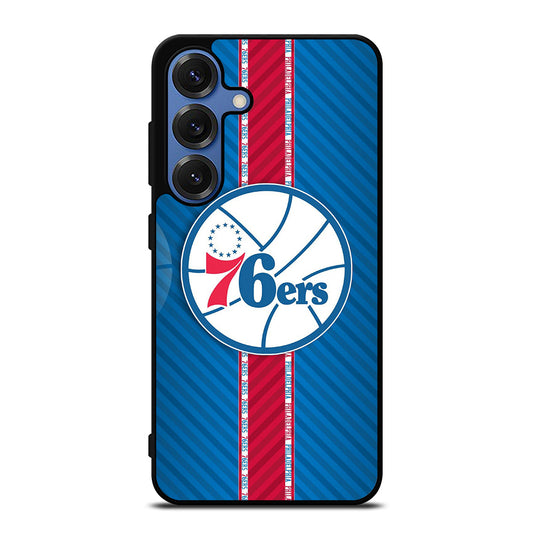 PHILADELPHIA 76ERS STRIPE EMBLEM Samsung Galaxy S25 Case Cover