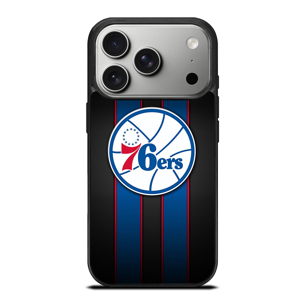 PHILADELPHIA 76ERS STRIPE LOGO iPhone 17 Pro Case Cover