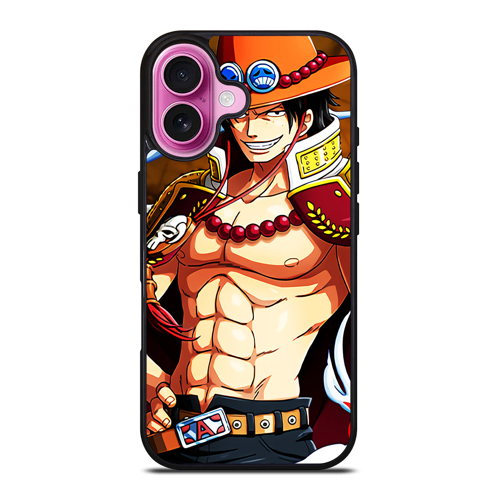 PORTGAS D ACE ONE PIECE ANIME iPhone 16 Plus Case Cover