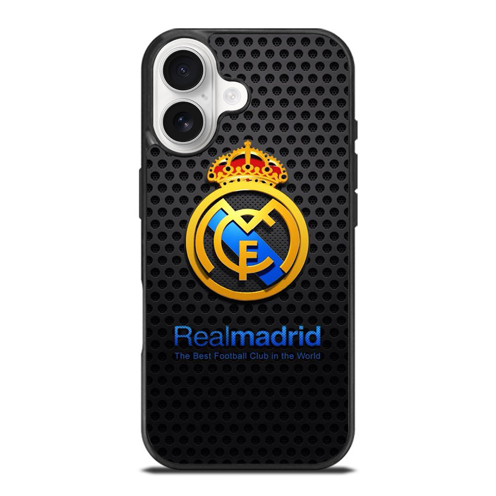 REAL MADRID FC METAL LOGO iPhone 17 Case Cover