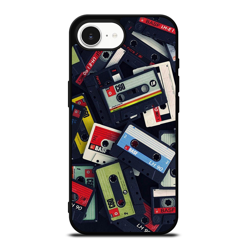 RETRO CASSETTE TAPE PATTERN iPhone 16e Case Cover