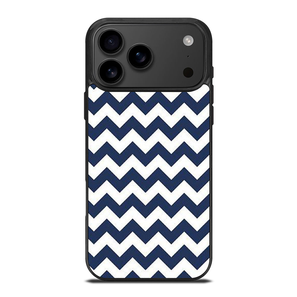 RILEY BLAKE CHEVRON PATTERN BLUE iPhone 17 Pro Max Case Cover