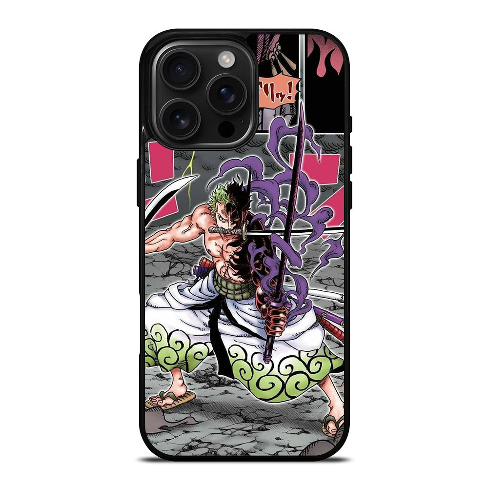 RORONOA ZORO ONE PIECE COMIC iPhone 16 Pro Max Case Cover