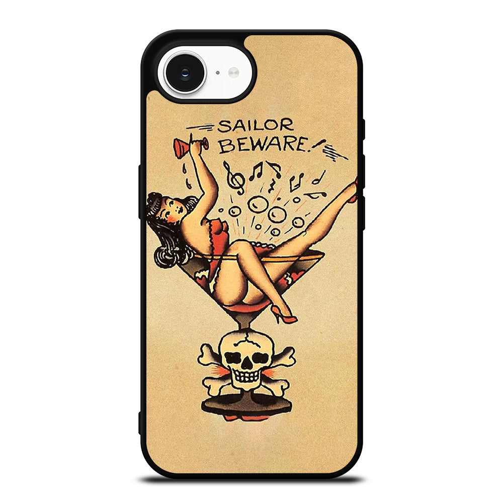 SAILOR JERRY BEWARE TATTOO iPhone 16e Case Cover