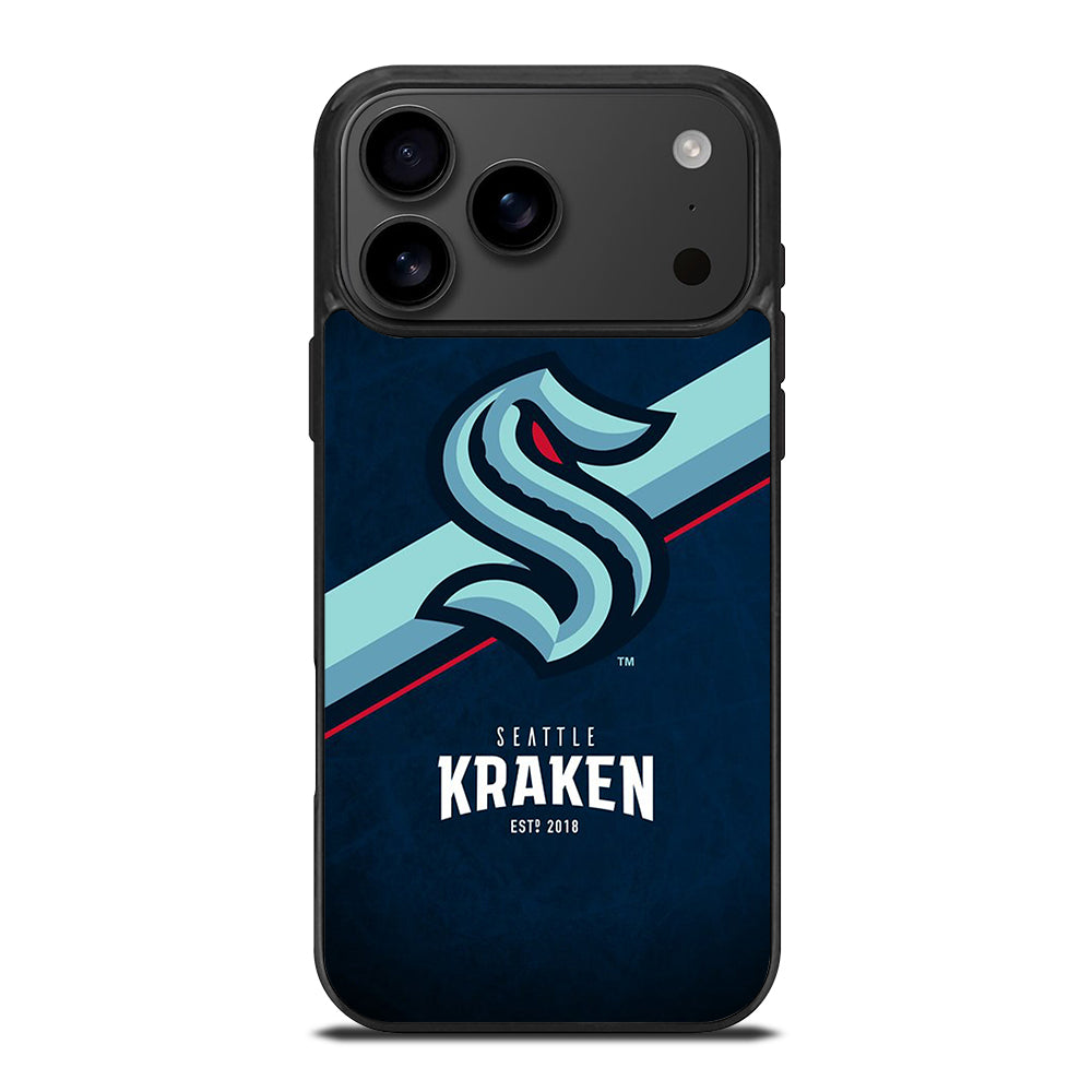 SEATTLE KRAKEN STRIPE LOGO iPhone 17 Pro Max Case Cover