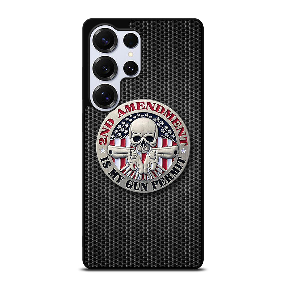 SECOND AMENDMENT AMERICAN GUN METAL LOGO Samsung Galaxy S25 Ultra Case Cover