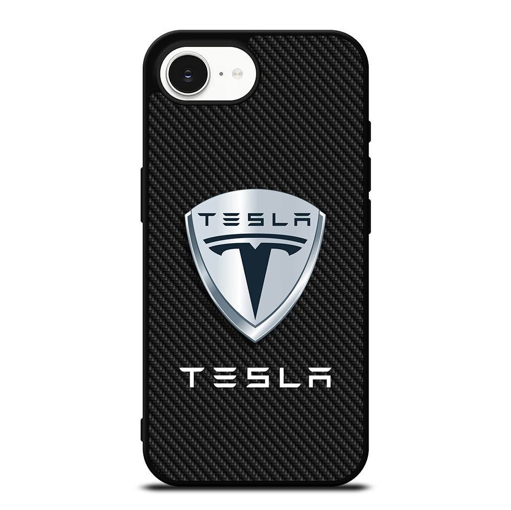 TESLA LOGO CARBON iPhone 16e Case Cover