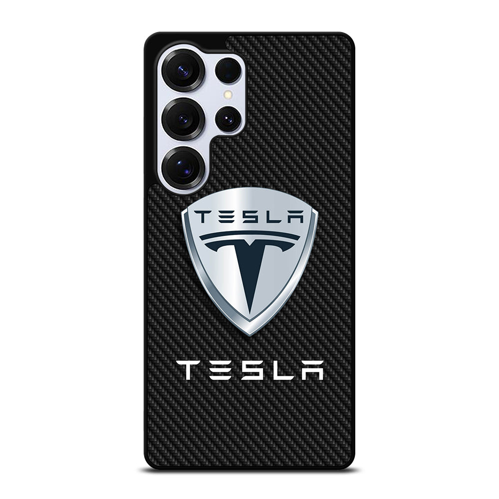 TESLA LOGO CARBON Samsung Galaxy S25 Ultra Case Cover