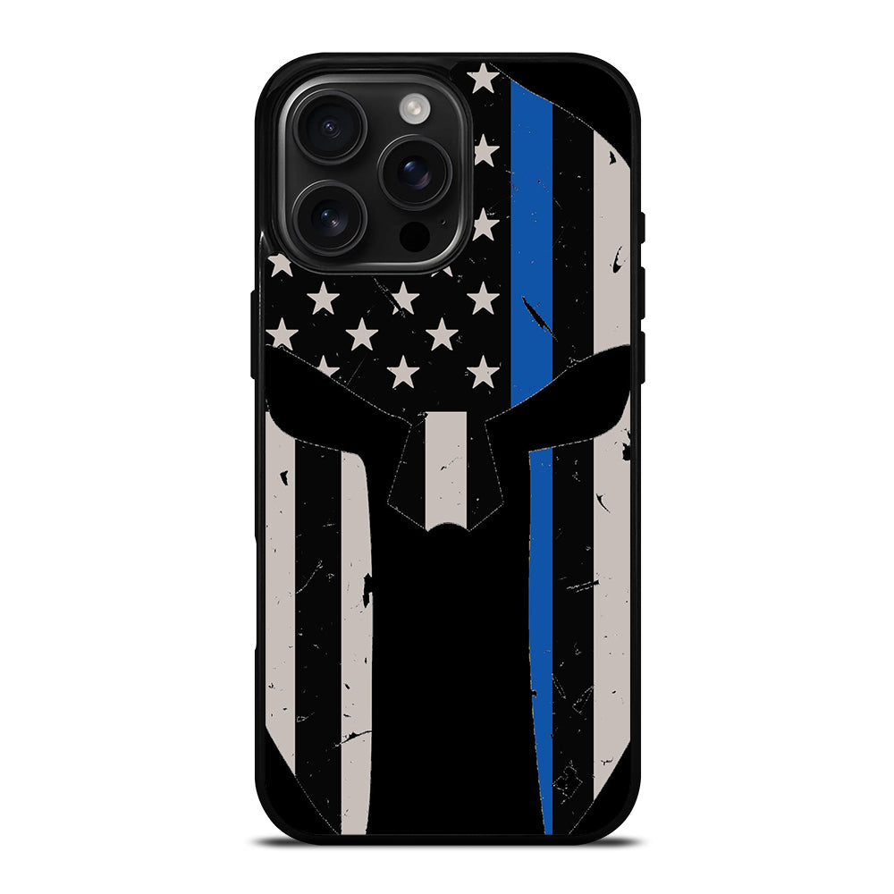 THIN BLUE LINE PUNISHER SKULL 1 iPhone 16 Pro Max Case Cover