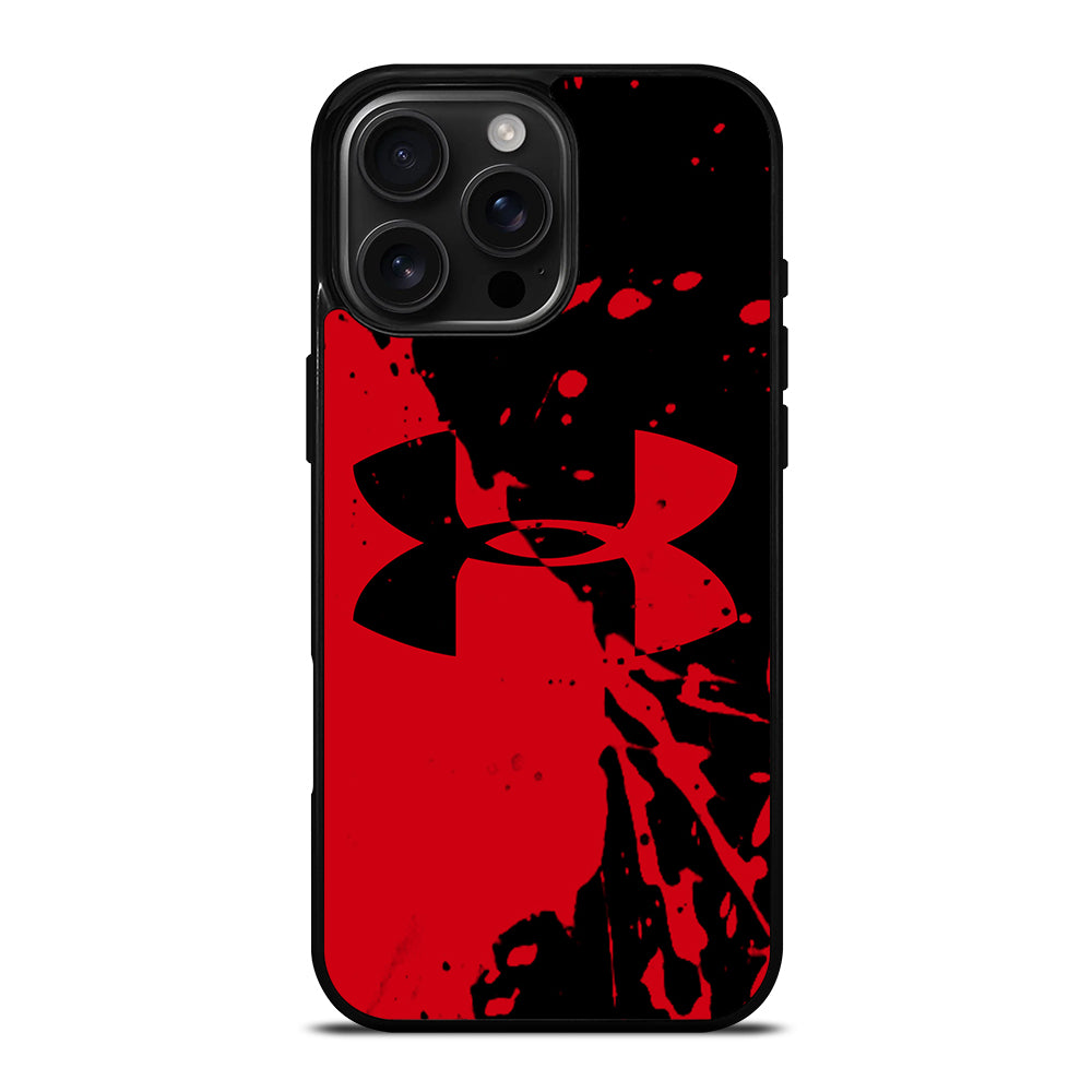 UNDER ARMOUR BLACK RED LOGO iPhone 16 Pro Max Case Cover