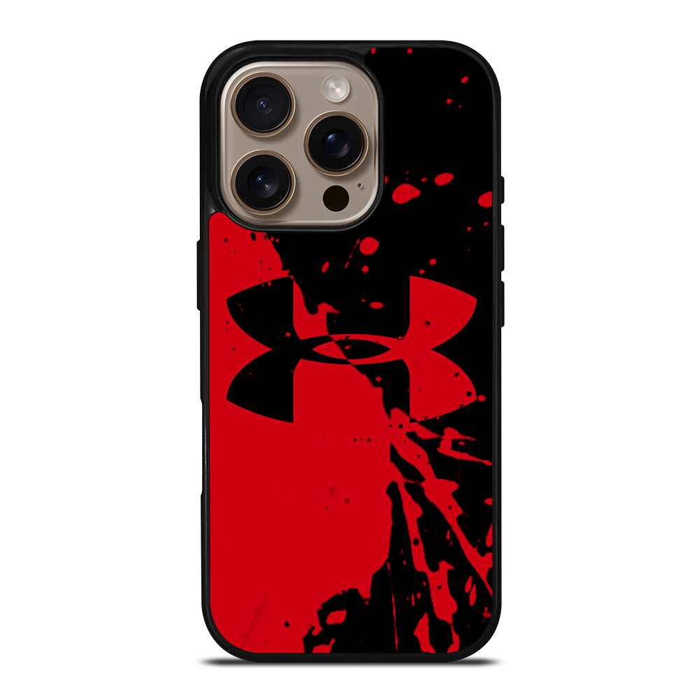 UNDER ARMOUR BLACK RED LOGO iPhone 16 Pro Case Cover
