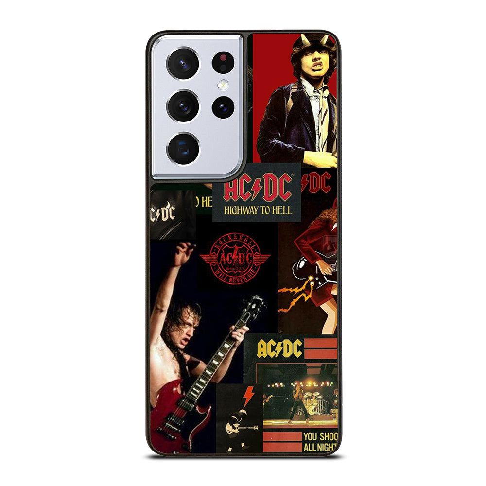ACDC ROCK BAND COLLAGE Samsung Galaxy S21 Ultra Case Cover