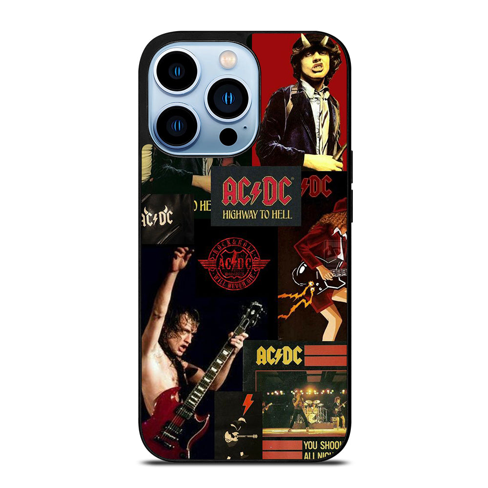 ACDC ROCK BAND COLLAGE iPhone 13 Pro Max Case Cover