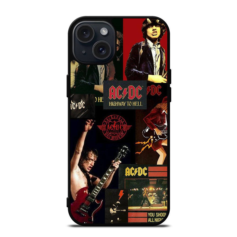 ACDC ROCK BAND COLLAGE iPhone 15 Plus Case Cover